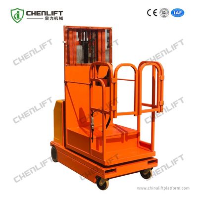 Long Life Small Aerial Electric Order Picker Warehouse Picking Up Equipment