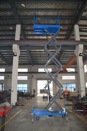 Hydraulic Mobile Scissor Lift 6 Meters Platform Height 1 Ton Loading Capacity For Exhibition Hall