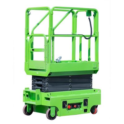 Mini Manual Pushing 3.9 Meters Aerial Work Platform With Anti - Skid Checkered Plate