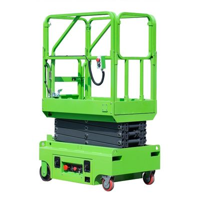 Mini Manual Pushing 3.9 Meters Aerial Work Platform With Anti - Skid Checkered Plate