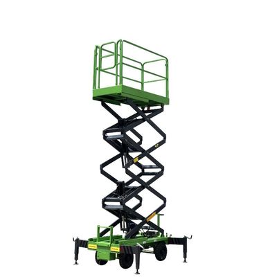 10m 300Kg Scissor Lift with Motorized Device Electric Aerial Work Platform for Painting Cleaning