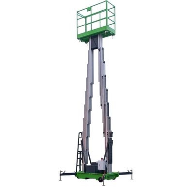 Portable Aerial Work Platform Vertical Lift 12m Platform Height Double Mast