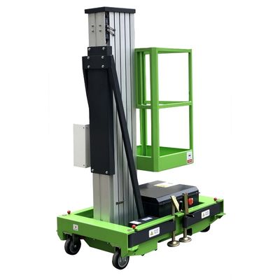 Single Mast Manual Pushing Aluminum Work Platform