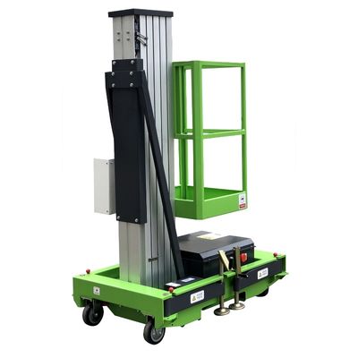 Aluminum Aerial Work Platform 10m Single Mast Vertical Lift Table