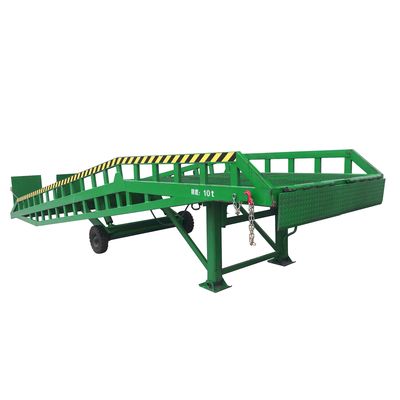 Adjustable Container Loading Mobile Dock Ramp Manual Operating Blue Color