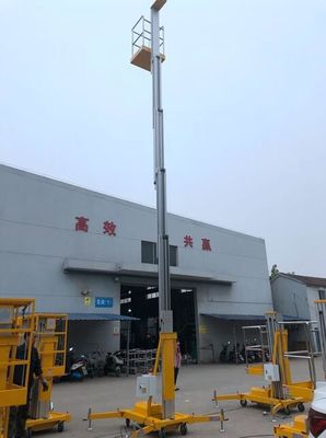 8m Single Mast Aerial Work Platform Aluminum Frame Hydraulic Lift Table