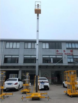 8m Single Mast Aerial Work Platform Aluminum Frame Hydraulic Lift Table