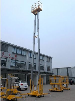 10 Meters Aluminum Aerial Work Platform Double Mast Vertical Lift