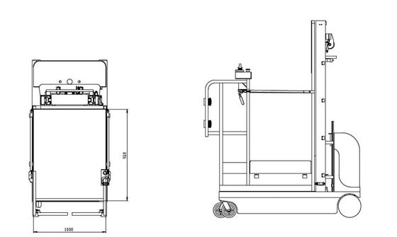 300Kg 2700-4500 Mm Self - Propelled Electric Order Picker For Picking Height