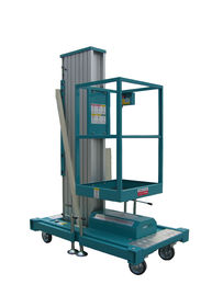 Manual Pushing Aerial Work Platform Single Mast 10m Manlift 130Kg Loading Capacity