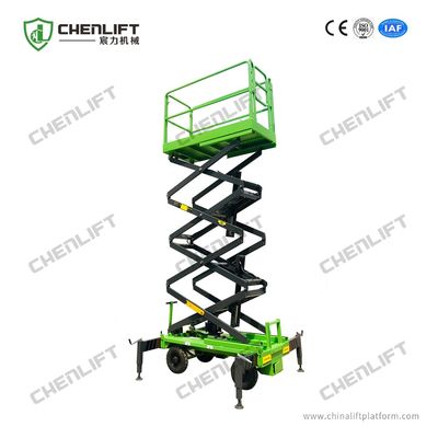 Manual Pushing Mobile Scissor Lift Working Height 8 Meters 500Kg Loading Capacity Aerial Work Platform