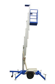 Manual Pushing Aerial Work Platform Single Mast 10m Manlift 130Kg Loading Capacity