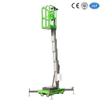 6 Meters Single Mast Aluminum Industrial Vertical Platform Lift 130Kg Loading Capacity