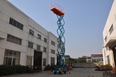 8m Electric Mobile Hydraulic Scissor Lift with Motorized Device , 450Kg Loading