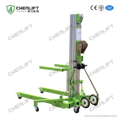 Aluminum Manual Material Lift Equipment 6 Meters 300Kg Loading Capacity