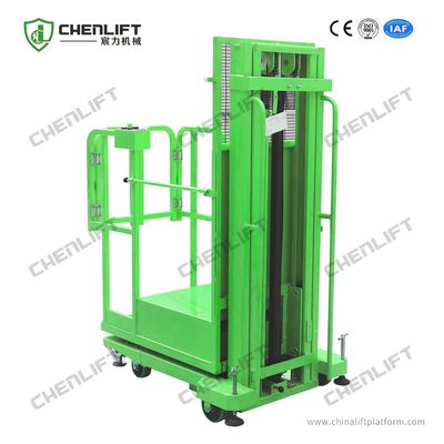 Ce Certificate 200kg Warehouse Vertical Order Picker Semi Electric Aerial Platform