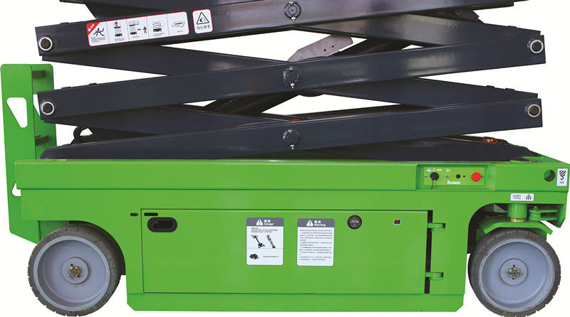 Electric Man Lift 10 Meters, Self propelled Scissor Lift MEWP With Extendable Platform