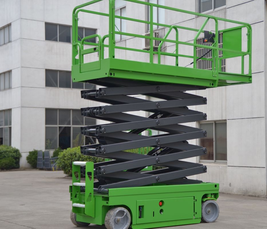 13.8 Meters Electric Elevated Self Propelled Scissor Lift with Extension Platform 320kg