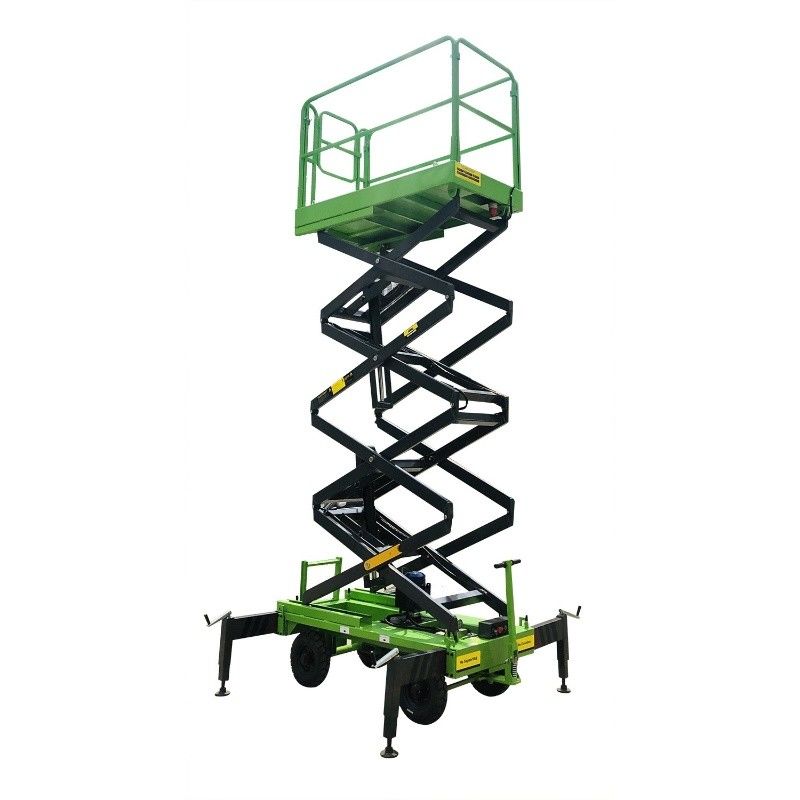 12 Meters High Mobile Scissor Lift Work Platform 500Kg Loading Capacity Long Work Times