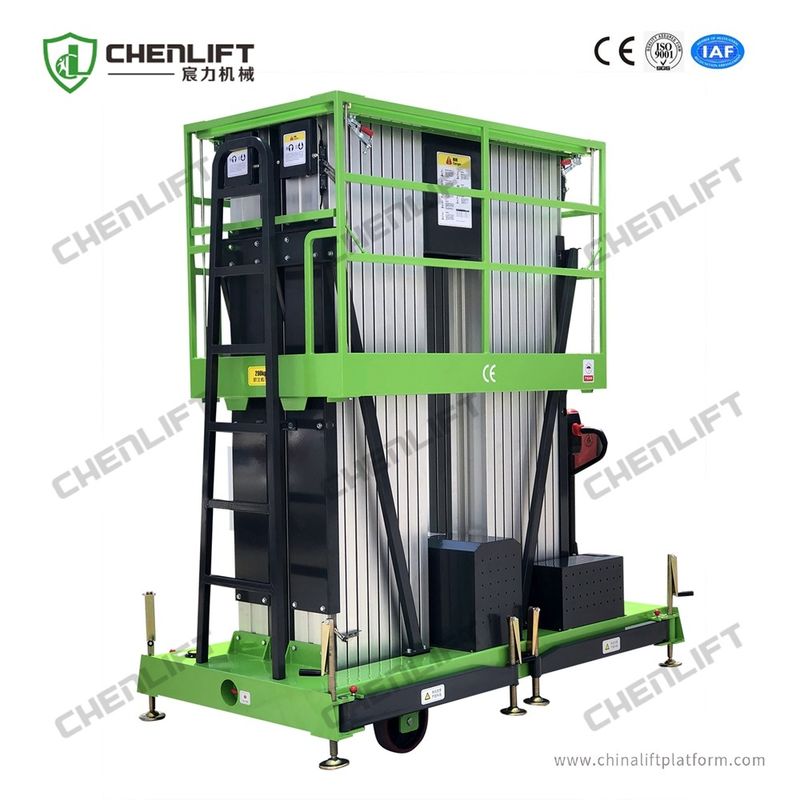 16m Hydraulic Lift Platform Aluminum Aerial Work Platform Vertical Lift 200Kg